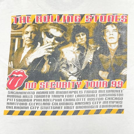 ROLLING STONES NO SECURITY TOUR 1999 WHITE FITS XL 2063