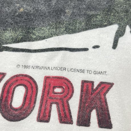 NIRVANA LIVE IN NEW YORK 1995 WHITE GIANT BY TULTEX LARGE 8243