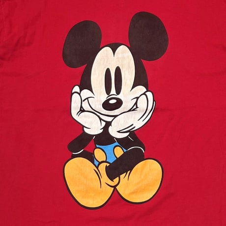 DISNEY VINTAGE MICKEY MOUSE LINK PRINT RED OSFA 7024