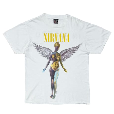 NIRVANA IN UTERO WHITE GIANT BY TULTEX LARGE 3086