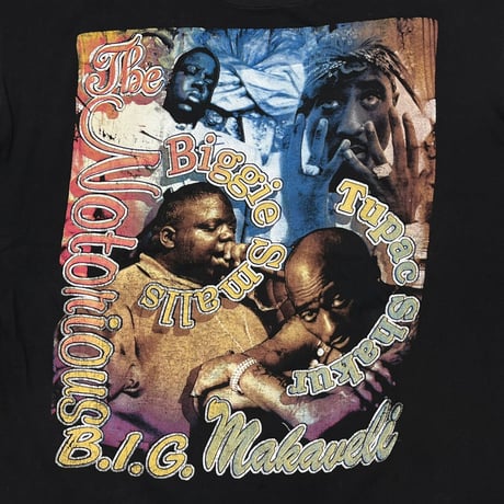 2PAC x THE NOTORIOUS B.I.G. MEMORIAL RAP DESIGN SHORT HILLS TEE XL 0774