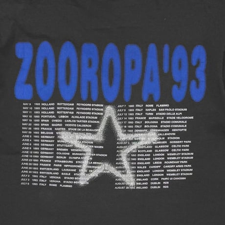 U2 ZOOROPA 1993 THERMOGRAPHY FITS LARGE 5398