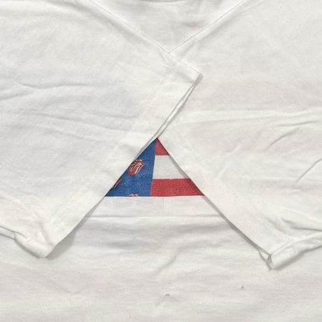 THE ROLLING STONES NORTH AMERICAN TOUR 1989 AMERICAN FLAG WHITE FITS LARGE 0283