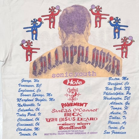 LOLLAPALOOZA 95' FESTIVAL WHITE FITS XL 1168