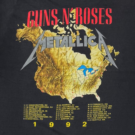 GUNS N' ROSES × METALLICA TOUR 1992 BROCKUM XL 0466
