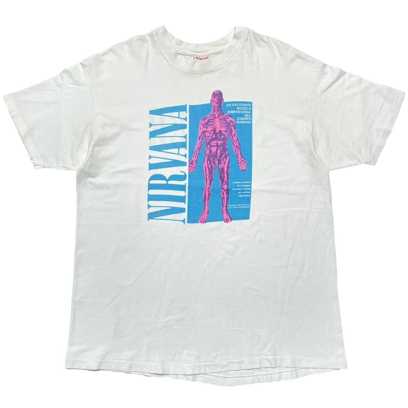 NIRVANA SLIVER WHITE HANES XL 5852 | greatLAnd