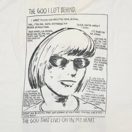 SONIC YOUTH THE GOO I LEFT BEHIND WHITE FITS LARGE 5318