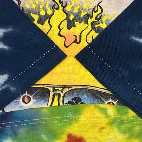 OLD VINTAGE 90S SMILE TIE DYE TOTAL ECLIPSE TEE STEDMAN XL STEDMAN BY HANES 8481