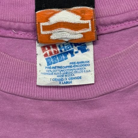 HARLEY DAVIDSON THUNDER & LIGHTNING WORTH KANSANCITY PINK HANES XL 2976
