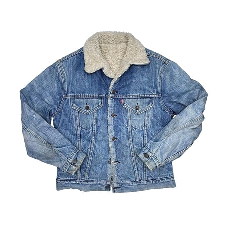 LAST OF STORE VINTAGE LEVI'S DENIM BOA SHERPA JACKET MEDIUM 1428
