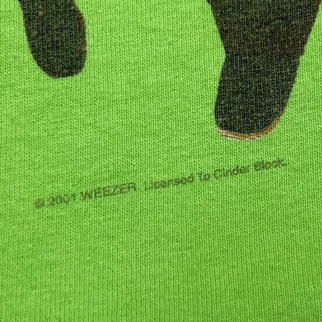 WEEZER 2001 MEMBER LIME GREEN GILDAN XL 1957