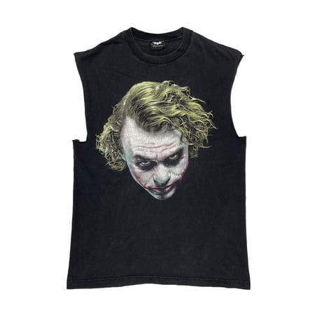 THE DARK KNIGHT BATMAN JOKER FACE TEE SLEEVE LESS FITS MEDIUM 0077