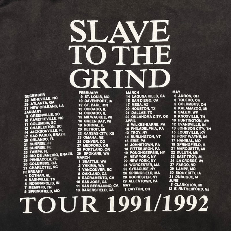 SKID ROW SLAVE TO THE GRIND TOUR 91-92 XL 0878