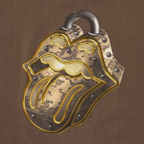 ROLLING STONES NO SECURITY TOUR 1999 PAD LOCK LIP & TONGUE BROWN GILDAN XL 0014