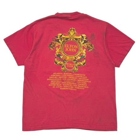 ELTON JOHN GIANNI VERSACE WORLD TOUR FADED RED FITS LARGE 8505