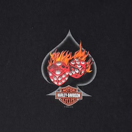 HARLEY DAVIDSON DICE FLAME SPADE LAS VEGAS LS BLACK XL 8380