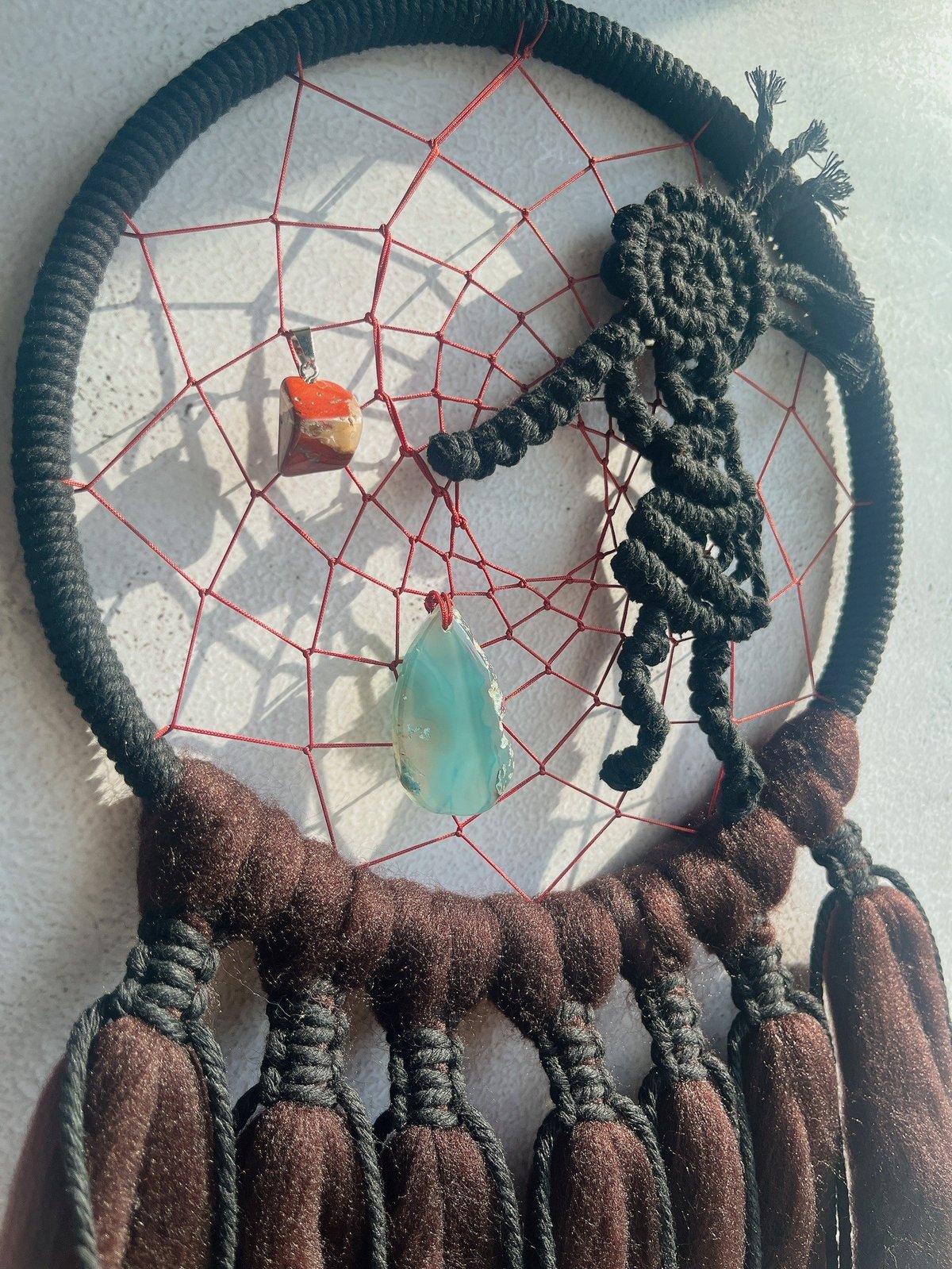 349-kokopelli dreamcatcher /black×red | Rutilus