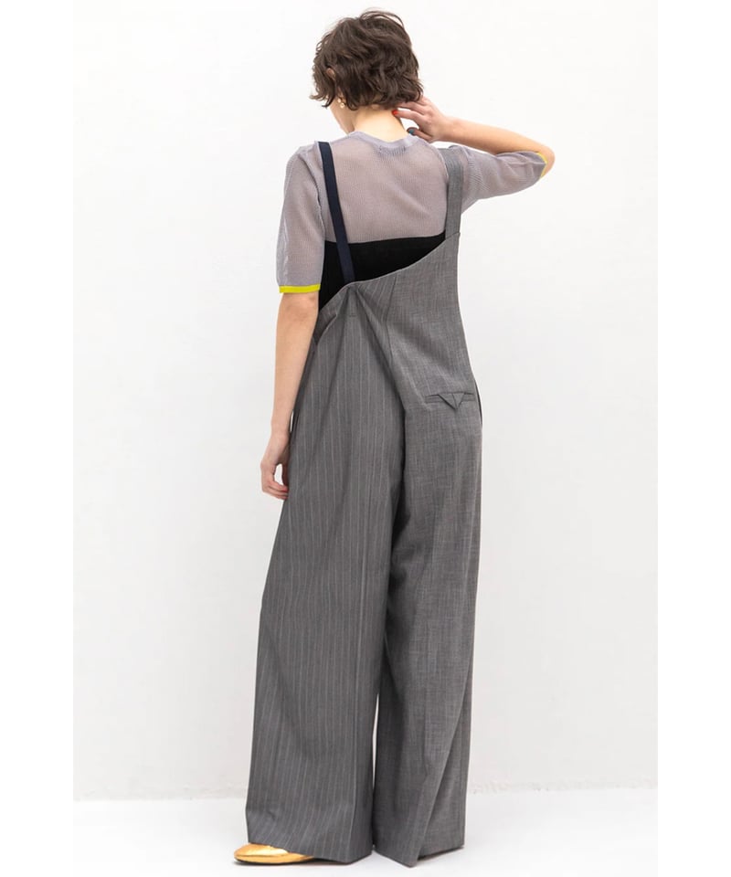 新品AULA AILA サロペットASYMMETRY SALOPETTEグレー1 AULA AILA】ASYMMETRY SALOPETTE | nouvergine