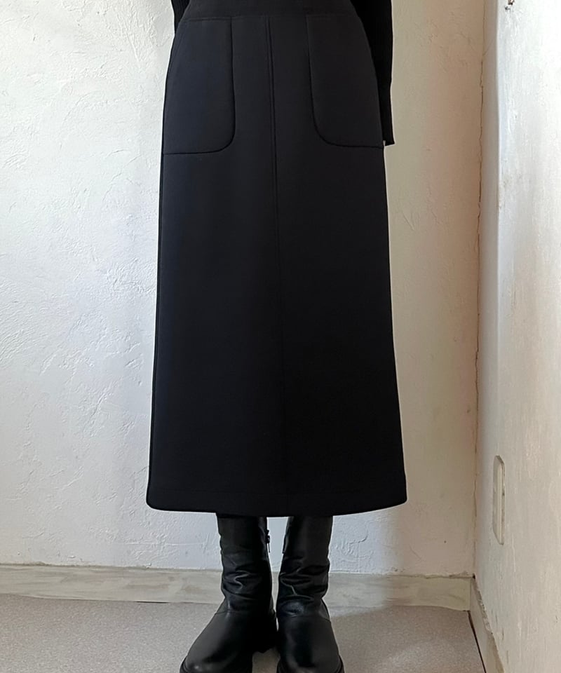 Blue Fronce ダンボールニットライン入りタイトスカート Blue Fronce】ダンボールニットライン入りタイトスカート