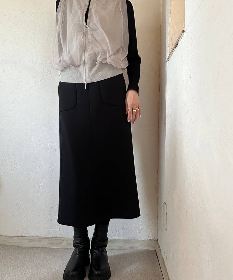 Blue Fronce】ダンボールニットライン入りタイトスカート | nouvergine