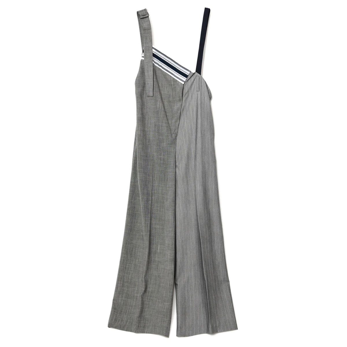 新品AULA AILA サロペットASYMMETRY SALOPETTEグレー1 ASYMMETRY SALOPETTE — aulaaila