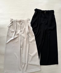 【Mewl】ベルト付タックワイドパンツ