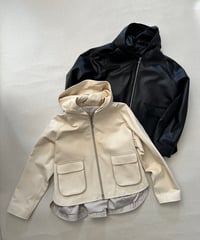 ラムレザーフーディジャケット