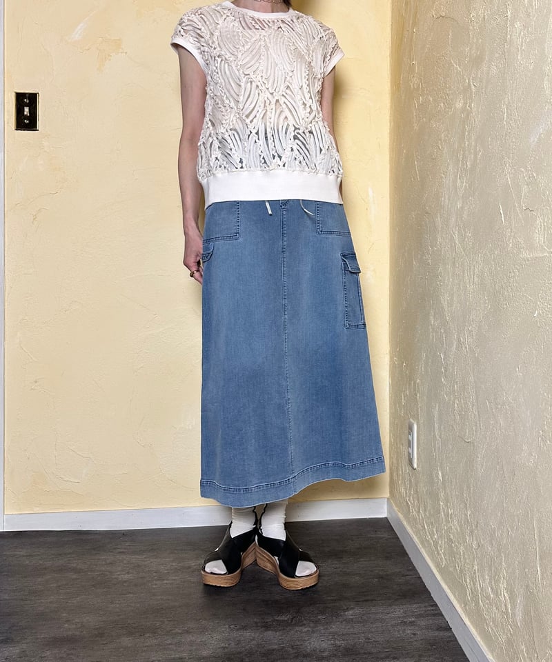 新品 ★ブルーフロンセ ◎ISKO　デニムスカート　38サイズ BLUE FRONCE】ISKOデニムタイトスカート | nouvergine