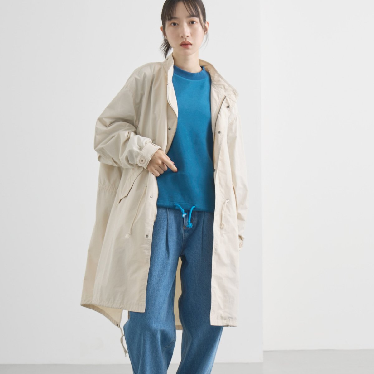 Innat インアット フィッシュテールコートホワイト AUG】フィッシュ