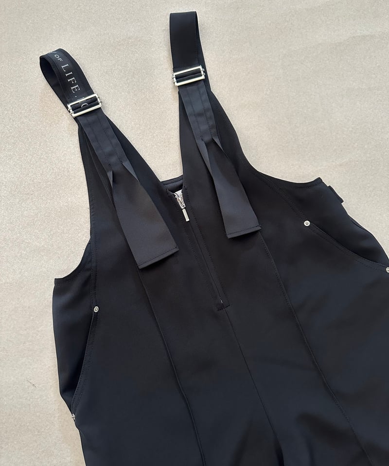 【本日限定価格】エイミーロウEimee Lawペインターロゴサロペット濃紺タグ付 Eimee law】ペインターロゴテープ サロペット | nouvergine