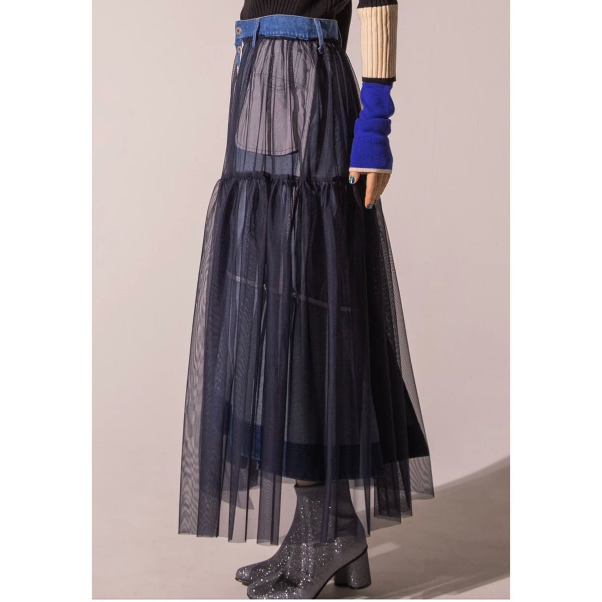 AULA AILA】REVERSIBLE TULLE COMBINATION SKIRT |...