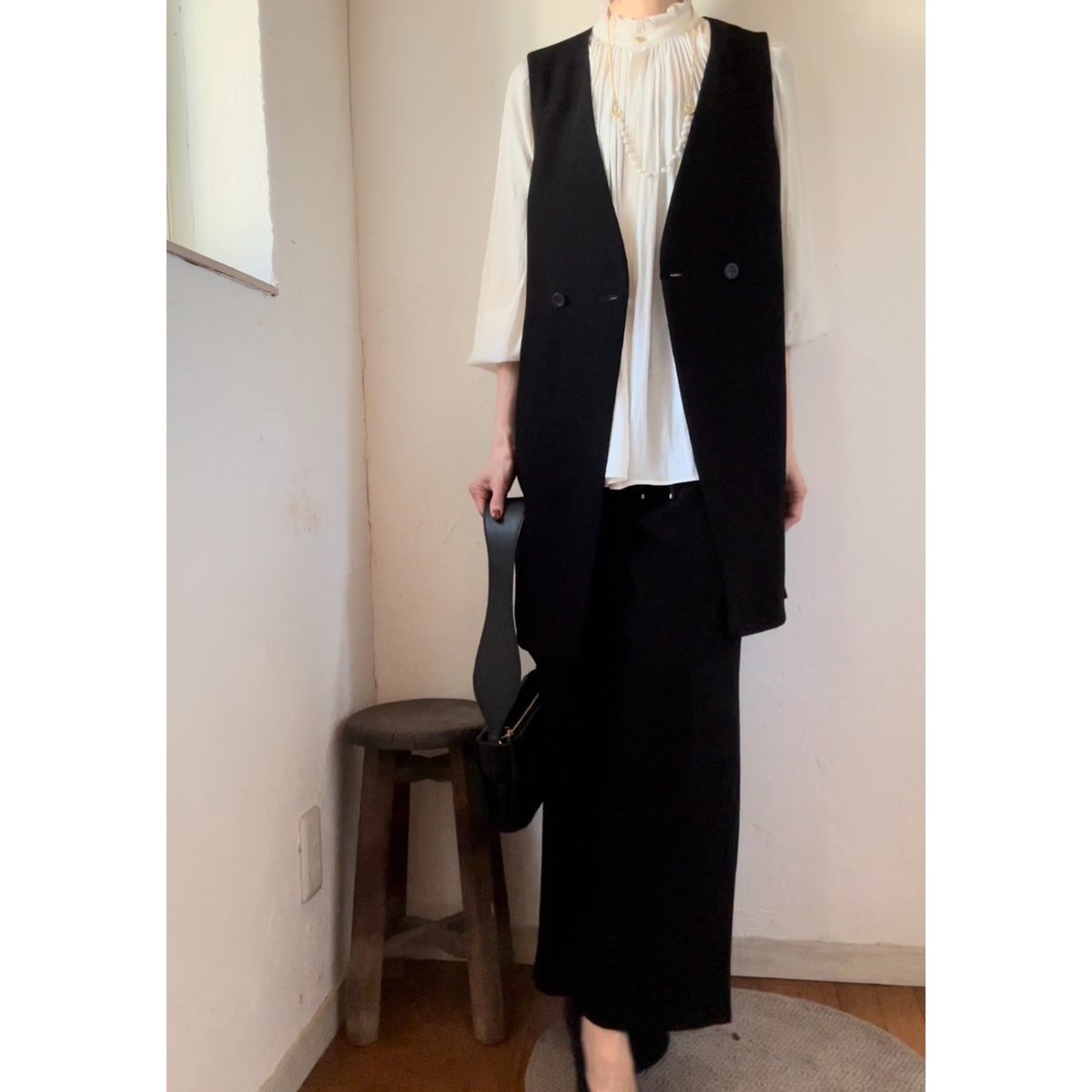 BLUE FRONCE ブルーフロンセロングジレブラック