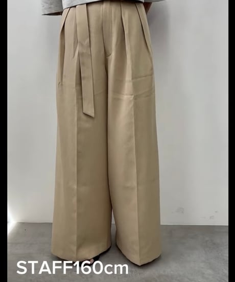 【CLOCHE】ツイルワイドパンツ