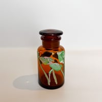 MIO YAMAMOTO flower painting medicine bottle Brown