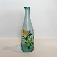 MIO YAMAMOTO flower painting bottle Blue (M) No.3