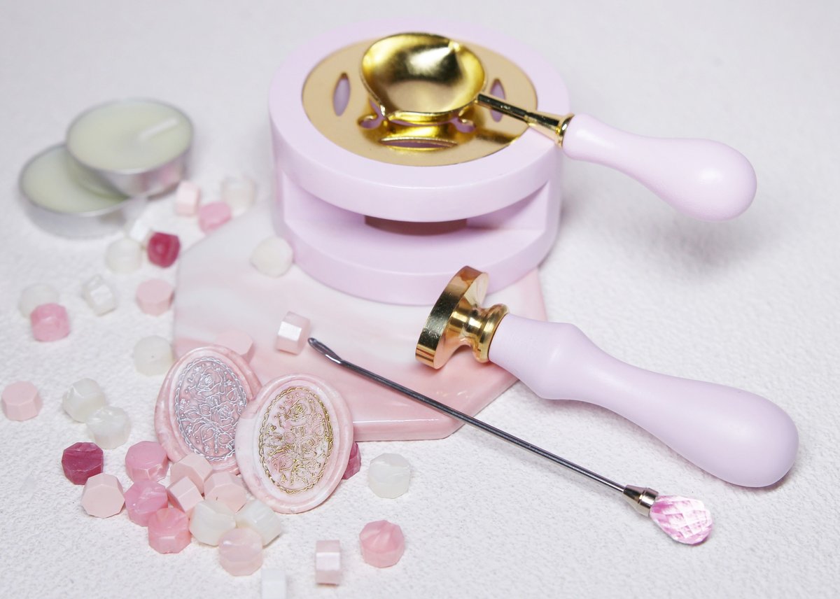 S105 シーリングスタンプ スターターセット ピンク 8点セット | Huochi