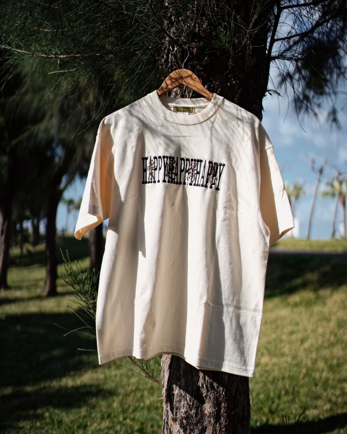 愛運縁恩×HAPPY】9.1oz ビッグシルエット刺繍S/S TEE | 朝方のミート