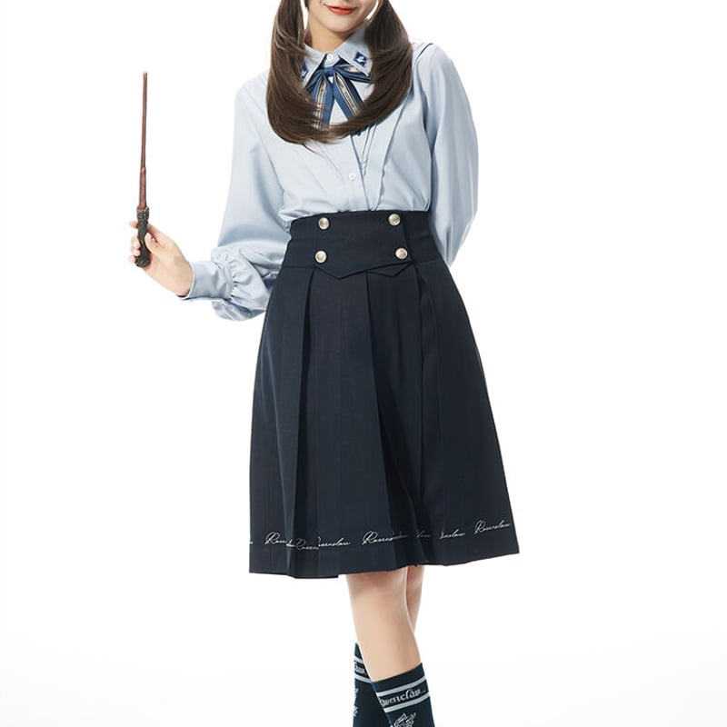 ハリーポッター ハイウエスト ロングプリーツスカート ホグワーツ