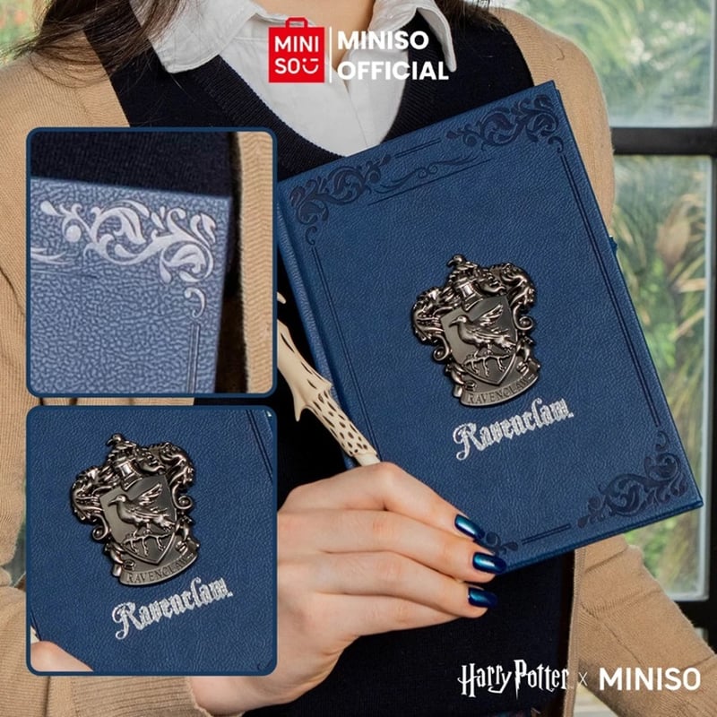 公式 ハリーポッターホグワーツ エンブレムレザーノート MINISO | Aki