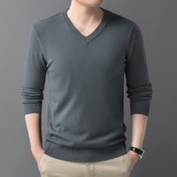 グレー Vネックセーター  無地カラー スクールセーター ユニセックスサイズ