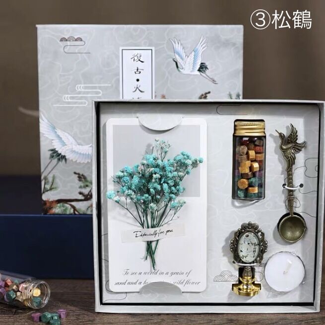 和風 鶴 シーリングスタンプセット 5点セット 海外限定品 | Aki