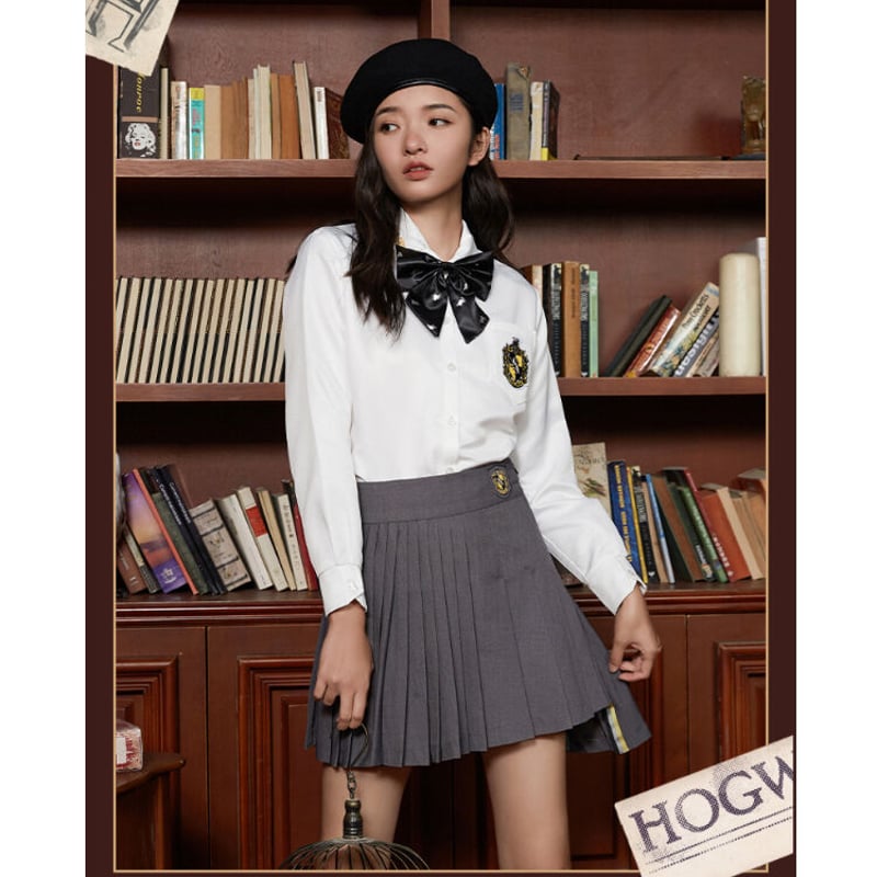 公式 ハリーポッター レイヤード プリーツスカート グレー 海外限定