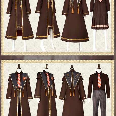 魔法の覚醒 魔法使いの和風ローブ ”獅子寮の赤” コスプレ衣装 女子制服 男子制服
