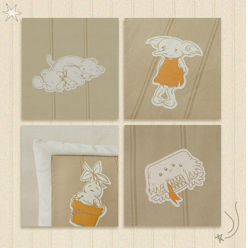 新品未使用•海外購入【Harry Potter】ベッドカバー 6尺1.8m~】ハリーポッター 魔法生物 毛布・枕/シーツカバー