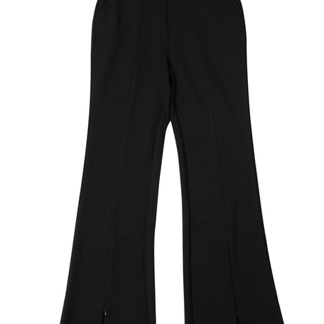 【ファスナー型】厚底・ヒール・シークレットシューズ用 ロングストレートパンツ フォーマルスーツパンツ ブラック  コスプレ