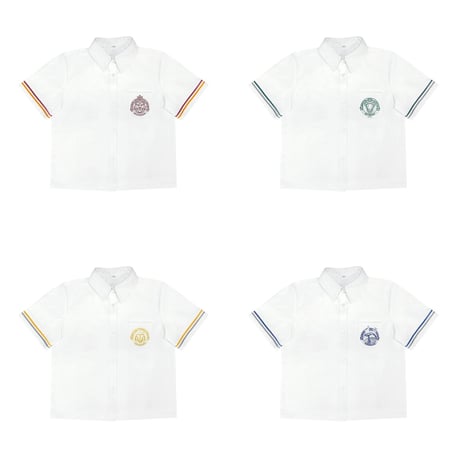 ハリーポッター  半袖2本線ライン 白シャツ レディース/メンズ  ホグワーツ制服 海外限定公式ライセンス品 ME