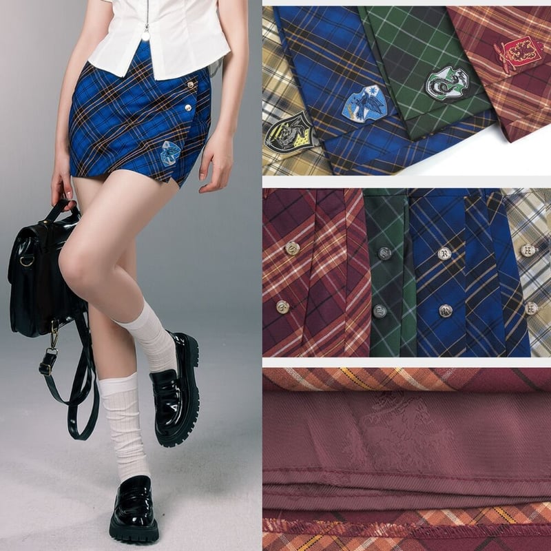 公式 ハリーポッター チェック柄タイトミニスカート ホグワーツ