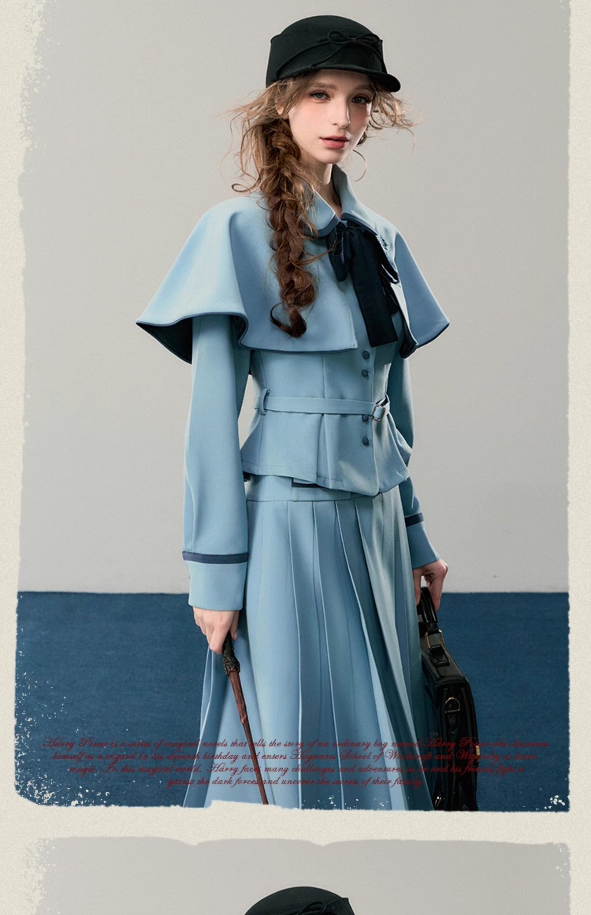 ハリーポッター ボーバトン ロングプリーツスカート 公式ライセンス  