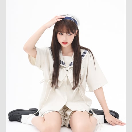公式 サンリオ シナモロール レースアップセーラーパンツ 海外限定コラボ KYOUKO 2022夏