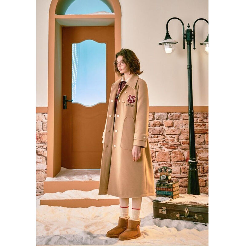 未使用品⭐️公式 ハリーポッター ヘリンボーン　ロングコート　KYOUKO コラボ 公式 ハリーポッター ヘリンボーン柄ロングコート ホグワーツ寮